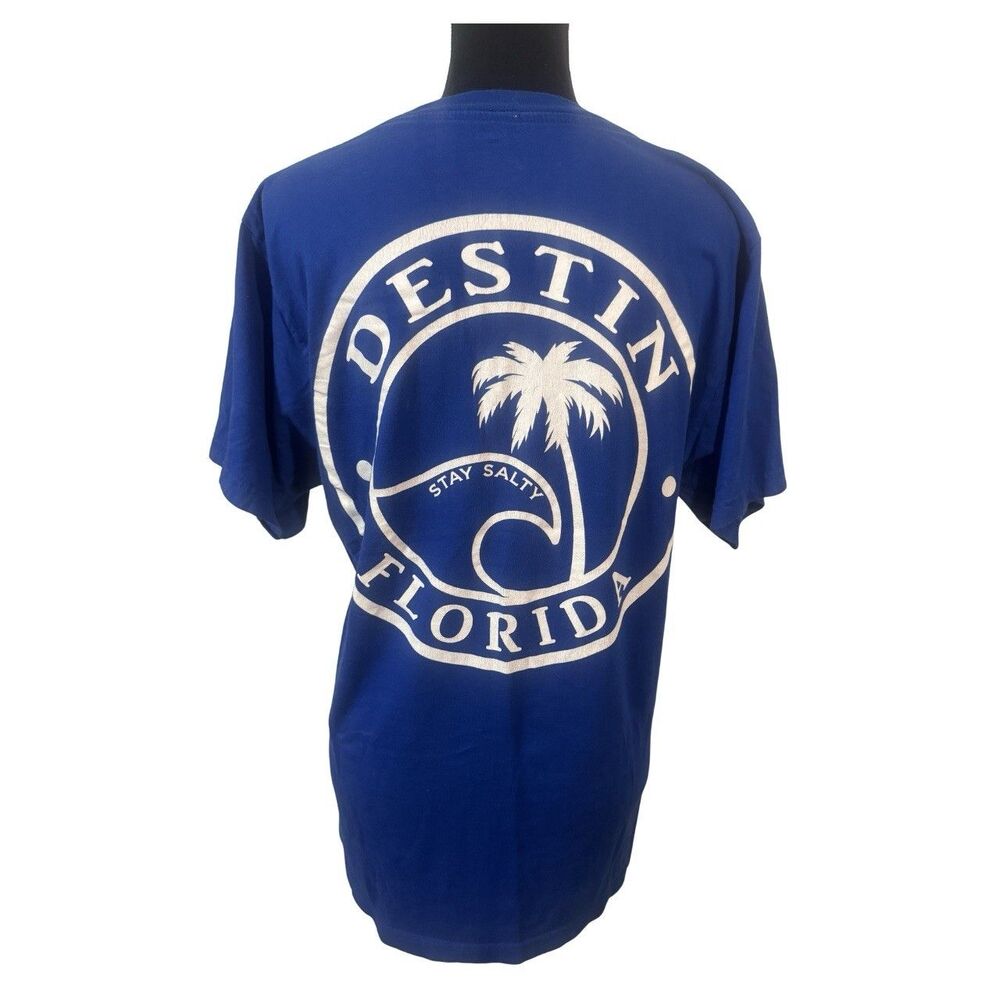Blue Coastal Hippie Beachy VSCO Summercore Destin Florida Stay Salty T-shirt M